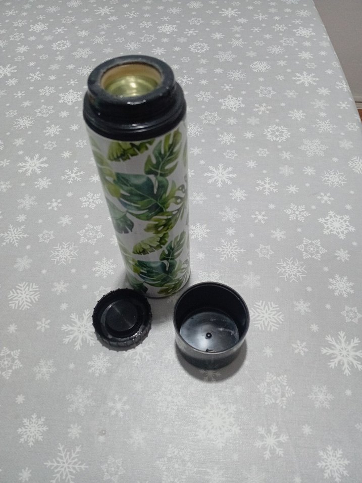 Yeşil Yaprak Desenli Çocuk Termosu - Görsel 2