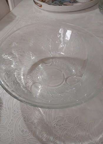 Şeffaf Parlak Cam Salata Kasesi - Görsel 2