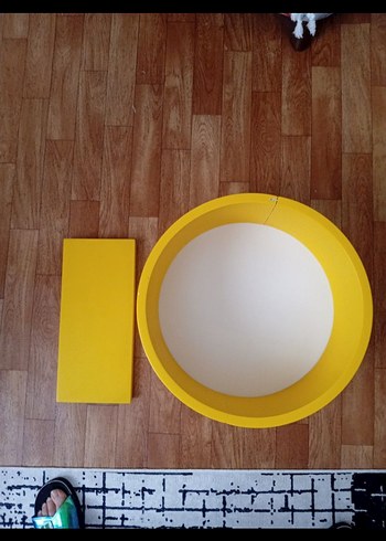 Yuvarlak Sarı Çocuk Rafı - Görsel 2