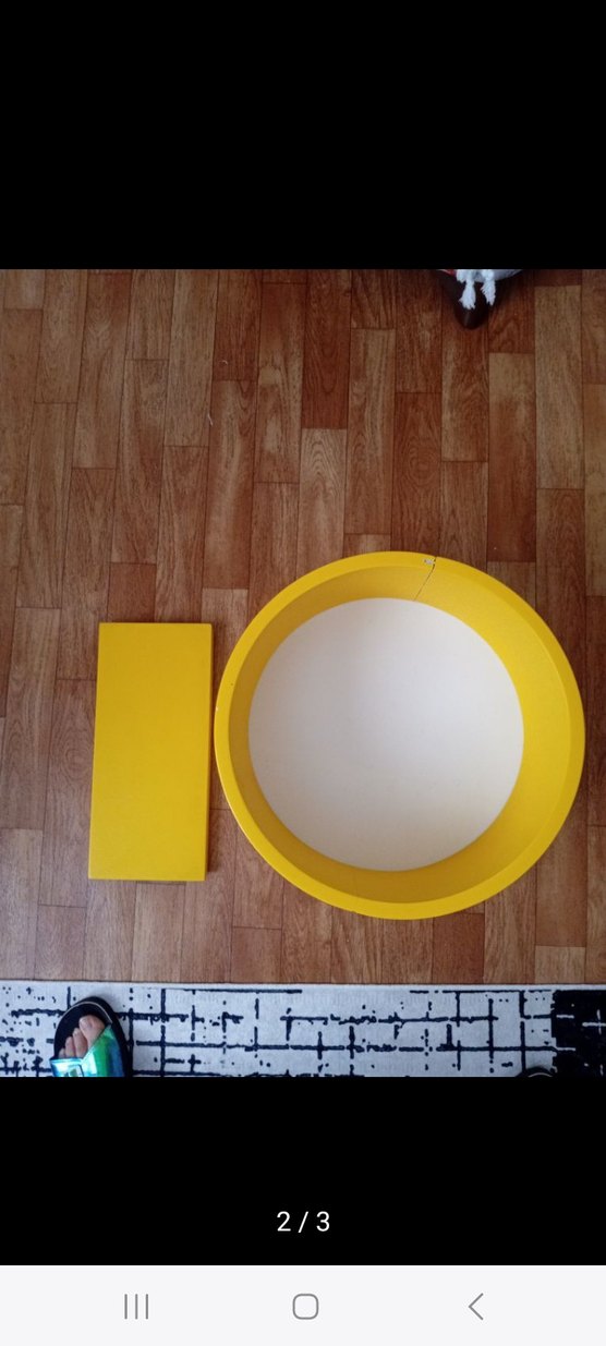 Yuvarlak Sarı Çocuk Rafı - Görsel 2