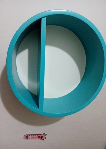 Turkuaz Renkli Yuvarlak Çocuk Rafı çetmen magzadan alınmıştır - Görsel 3