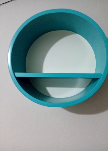 Turkuaz Renkli Yuvarlak Çocuk Rafı çetmen magzadan alınmıştır - Görsel 2