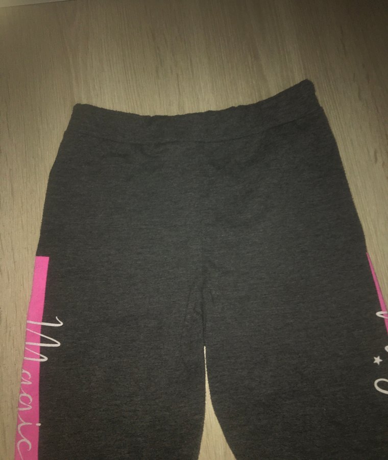 Gri Baskılı kız çocuk taytı - Görsel 3