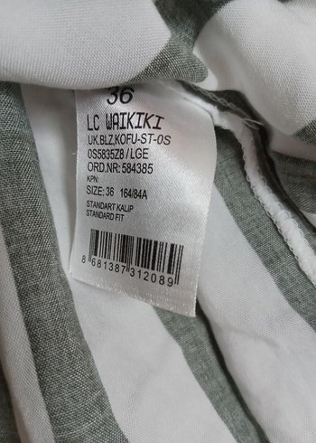 Çizgi düğme detaylı kadın gömlek - Görsel 8