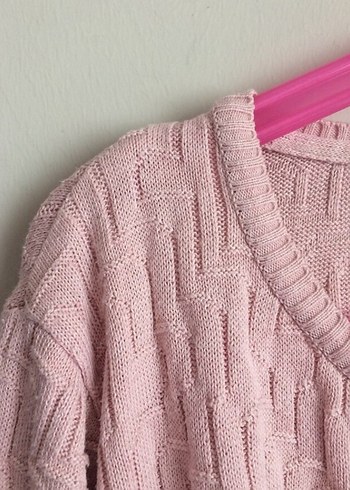 Triko bisiklet yaka bluz - Görsel 5