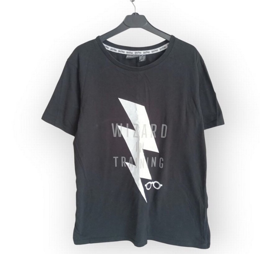 Kadın Siyah Baskılı Kısa Kollu Tişört - Görsel 3