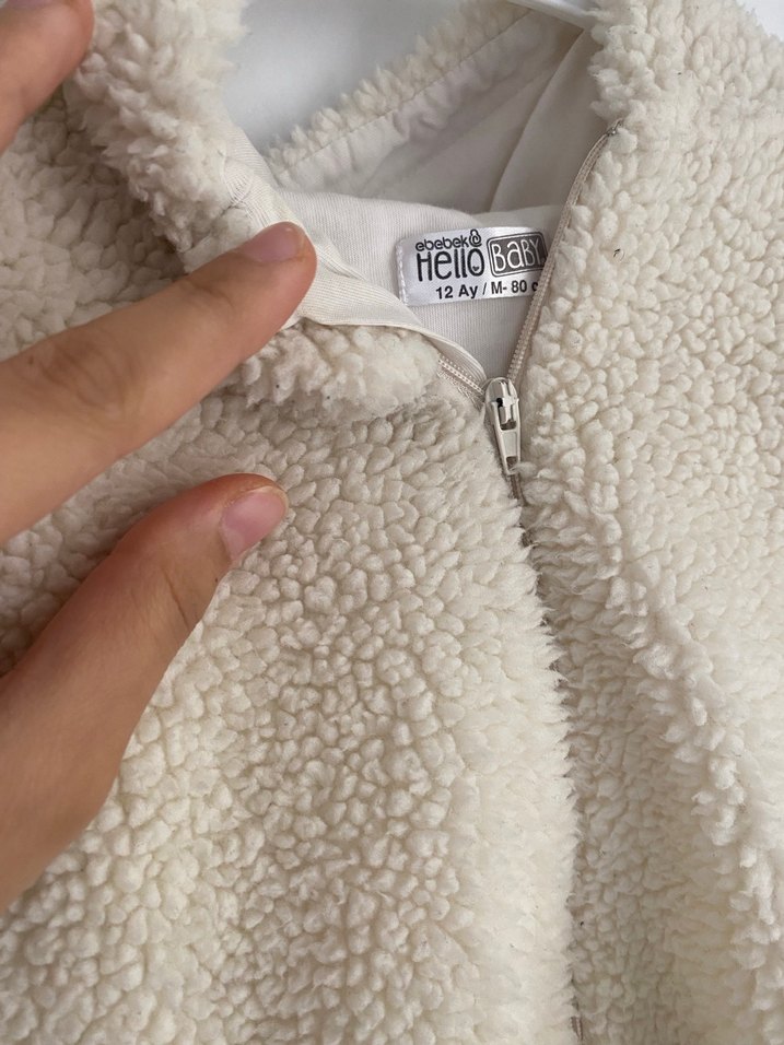 Kapüşonlu Uzun Kollu çocuk tulumu/ montu - Görsel 2