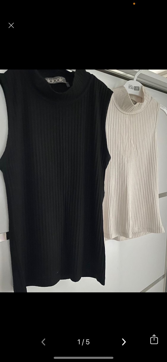 Kadın Siyah Kolsuz Yarım Boğazlı Triko - Görsel 2