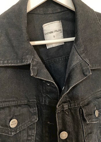 Kadın Siyah Denim Ceket Midi Boy - Görsel 2