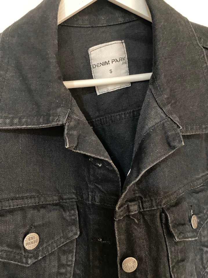 Kadın Siyah Denim Ceket Midi Boy - Görsel 2