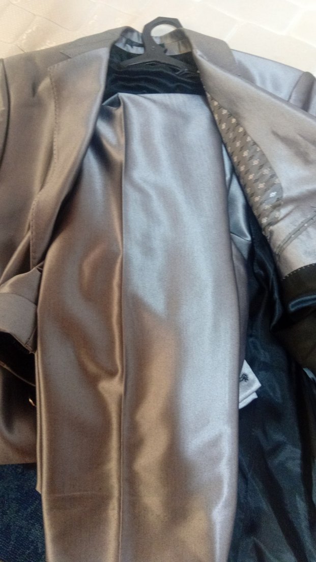 Gri Erkek Takım Elbise Ceket, Düğmeli, Klasik Kesim - Görsel 2