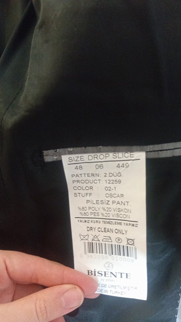 Gri Erkek Takım Elbise Ceket, Düğmeli, Klasik Kesim - Görsel 3