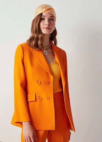İpekyol turuncu Blazer Ceket