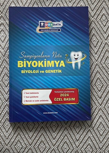 2024 Biyokimya Biyoloji ve Genetik Kitabı