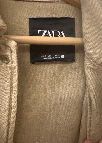 Zara Nakışlı Gri Kadın Keten Ceket