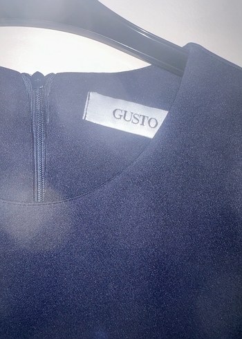 Kadın Lacivert Midi Kısa Kollu Elbise - Görsel 2