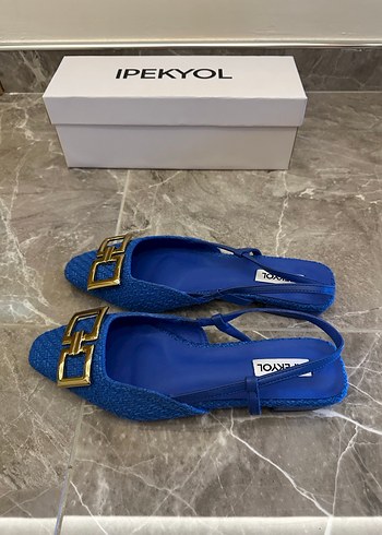 Mavi YDesenli Tokalı Blok Kadın Ayakkabı - Görsel 2