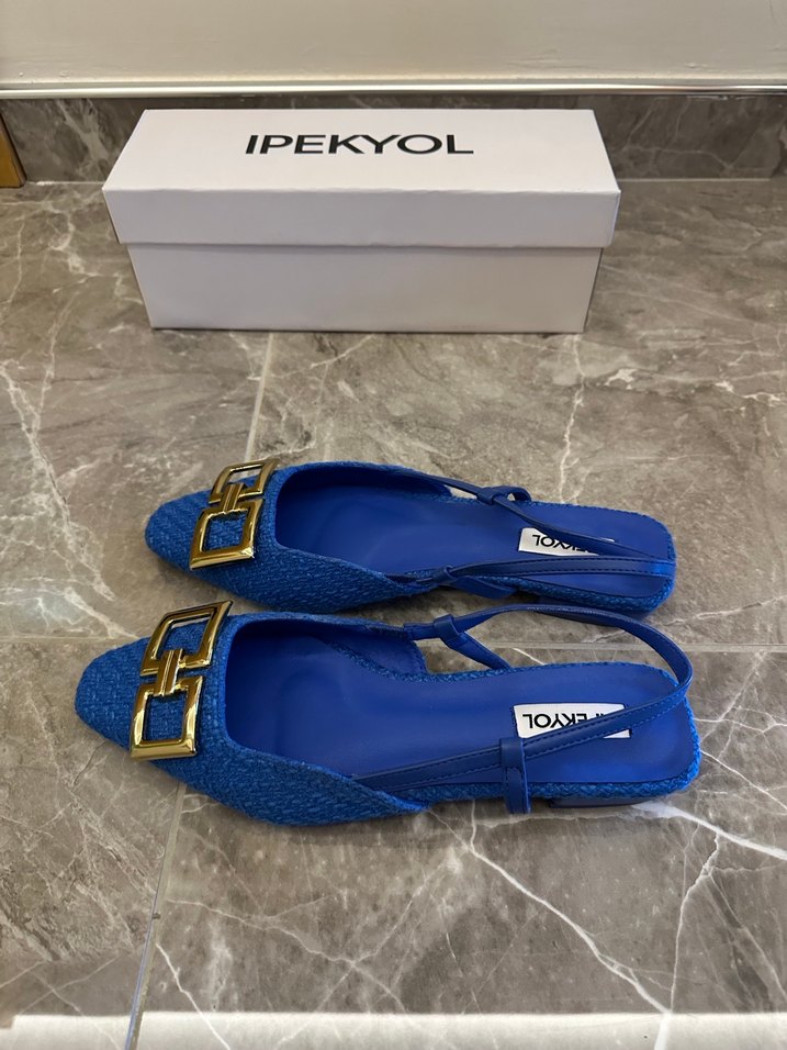 Mavi YDesenli Tokalı Blok Kadın Ayakkabı - Görsel 2