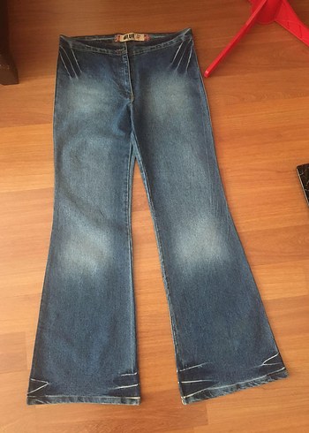 Diğer Kadin Mavi Rahat Kesim Midi Jean