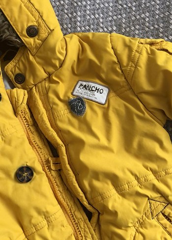 Panço marka Sarı Kapüşonlu Kürklü Erkek Çocuk Mont - Görsel 2