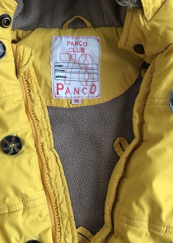 Panço marka Sarı Kapüşonlu Kürklü Erkek Çocuk Mont - Görsel 6