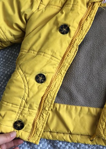 Panço marka Sarı Kapüşonlu Kürklü Erkek Çocuk Mont - Görsel 3