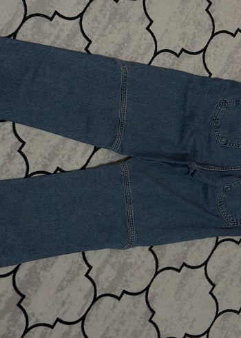 Günlük Rahat Kesim Mavi Kadın Kot Pantolon - Görsel 3