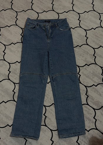 Günlük Rahat Kesim Mavi Kadın Kot Pantolon - Görsel 4