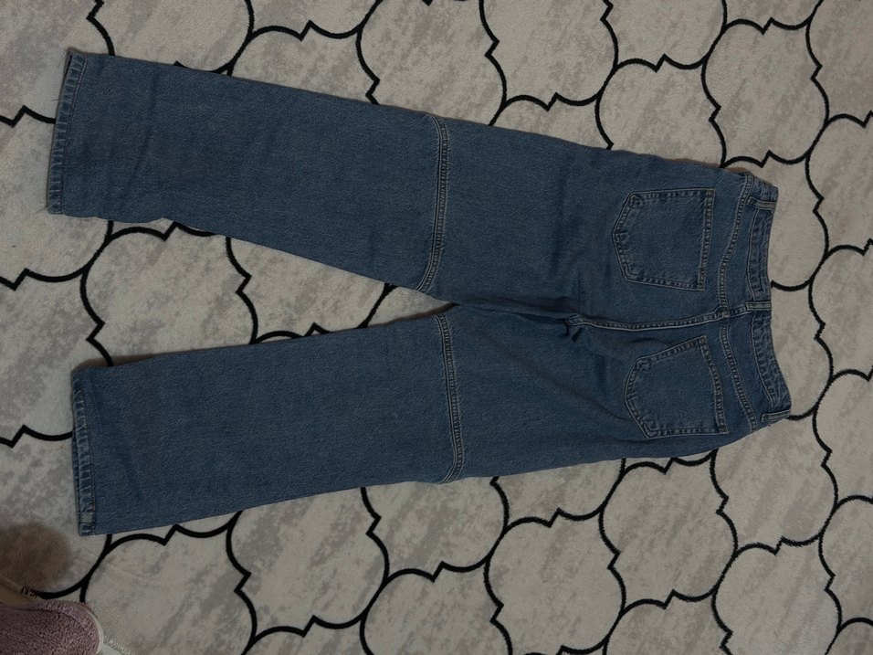 Günlük Rahat Kesim Mavi Kadın Kot Pantolon - Görsel 3