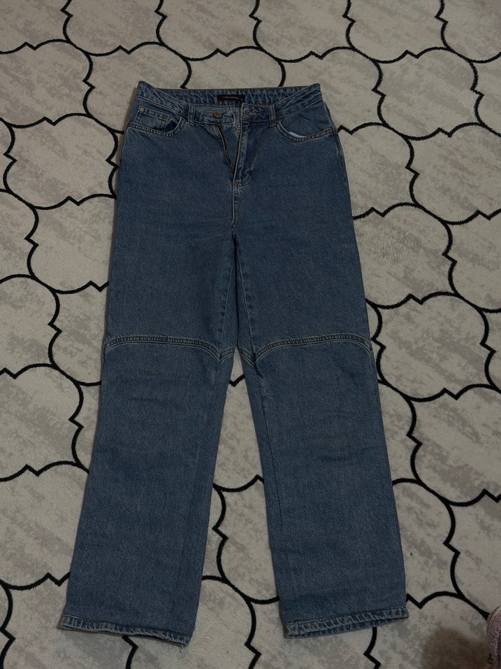 Günlük Rahat Kesim Mavi Kadın Kot Pantolon - Görsel 4