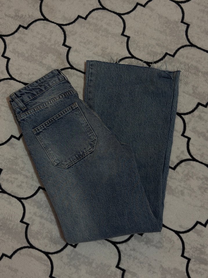 Midi Boy Rahat Kesim Kadın Denim Pantolon - Görsel 3