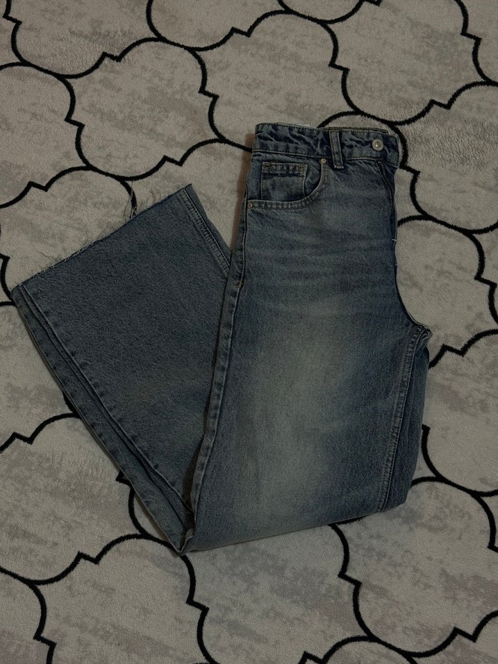 Midi Boy Rahat Kesim Kadın Denim Pantolon - Görsel 2