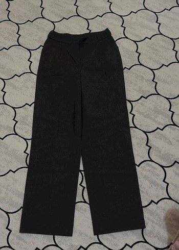 Gri Midi Kot Kumaş Kadın Pantolon - Görsel 2