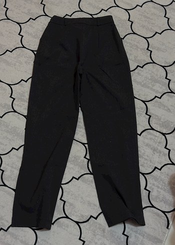 Gri Midi Kot Kumaş Kadın Pantolon - Görsel 3