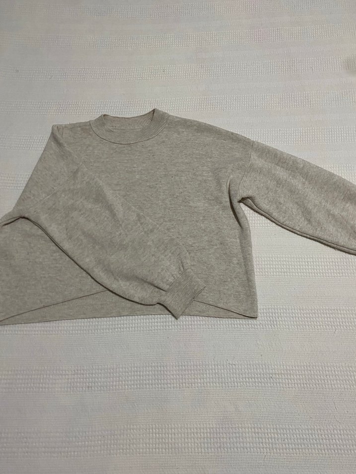 Gri Triko Uzun Elbise - Görsel 3