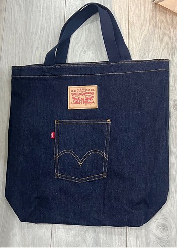 Levis Lacivert Denim Tote Canta