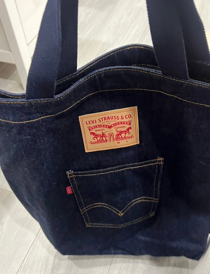 Levis Lacivert Denim Tote Çanta — görsel 3/6