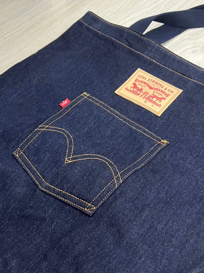 Levis Lacivert Denim Tote Çanta — görsel 5/6