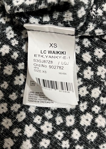 xs Beden Kadın siyah beyaz cicekli etek