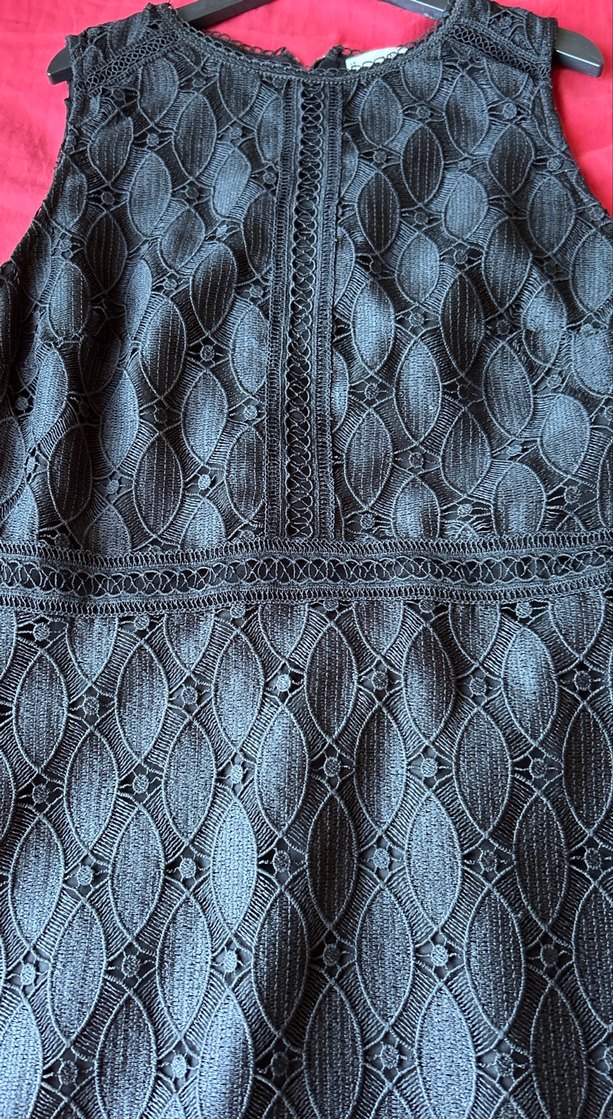 Dantel Detaylı Siyah elbise - Görsel 5