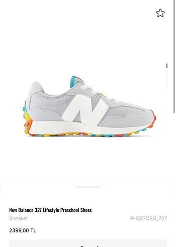 Gri New Balance kız çocuk Spor Ayakkabısı - Görsel 6