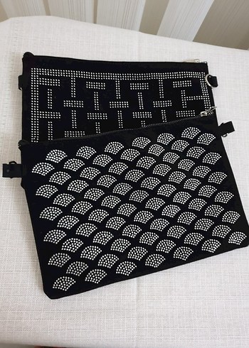 Siyah Fermuarlı Zebra Desenli Kadın Çanta