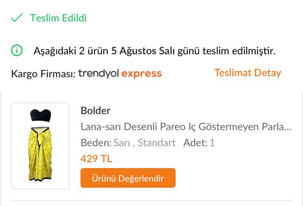 Sarı Bağlamalı Pareo - Görsel 2