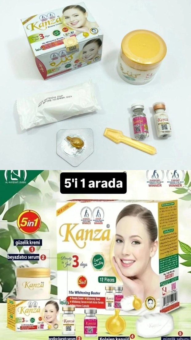 Kanza 5'i 1 Arada Güzellik Kremi ve Beyazlatıcı Serum - Görsel 2