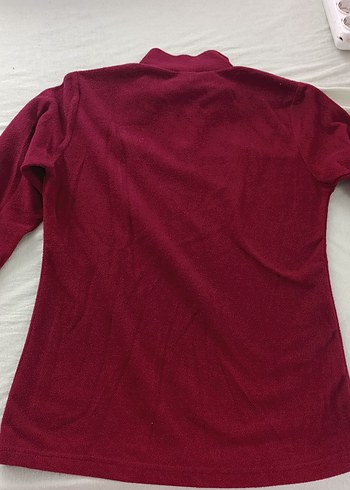 m Beden Bordo Fermuarlı Yarım Yaka Kadın Sweatshirt
