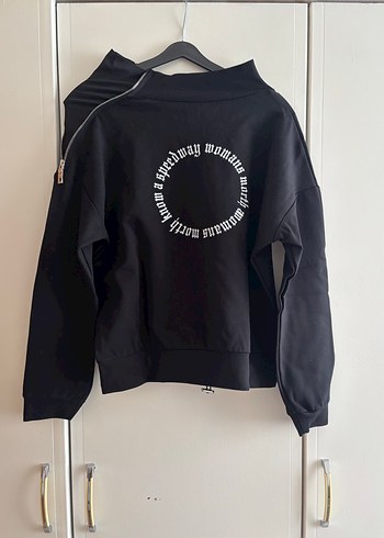 Siyah Yüksek Yakalı Fermuarlı takım - Görsel 2