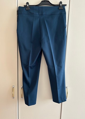 Kemer Detaylı Lacivert Kumaş Kadın Pantolon - Görsel 2