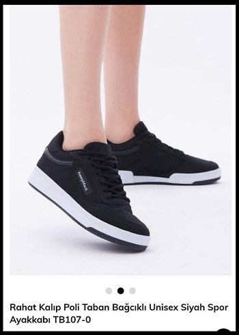 Siyah Kadın Spor Ayakkabı 37 Numara - Görsel 2