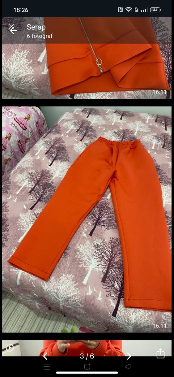 Fermuarlı Kırmızı Uzun Kollu Kadın Tunik - Görsel 2