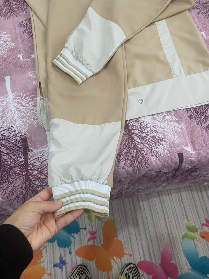 Bej Midi Düz Düğmeli Kadın Tunik - Görsel 5